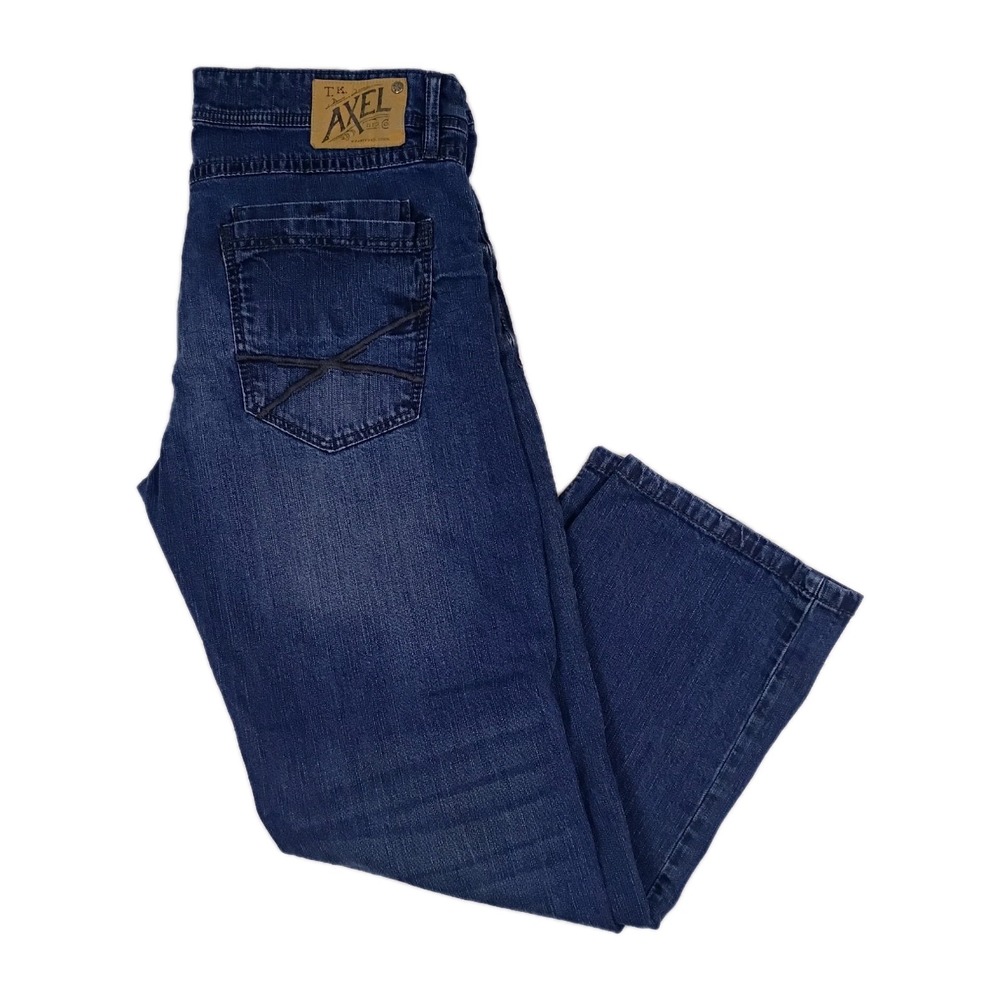 TK‎ AXEL Jeans Men's 36x30 Stretch Straight Leg Medium Wash Denim Fits 38x29